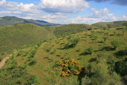 view on mountains in Portugal