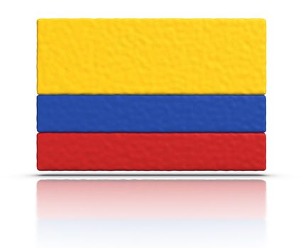 Flag of Colombia made with plasticine material.