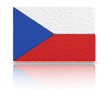 Flag of the Czech Republic made with plasticine material.