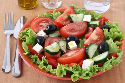 salad with cheese and olives