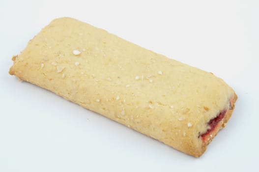 a cereal bar isolated on a white background.