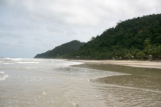 beach view from tropical island