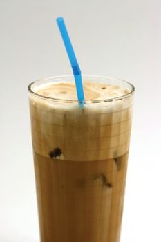 a glass of nice greek way ice coffee frape with milk