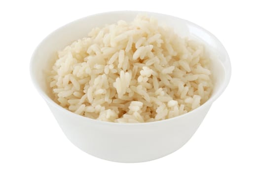 boiled rice in the bowl