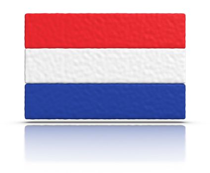 Flag of The Netherlands made with plasticine material.