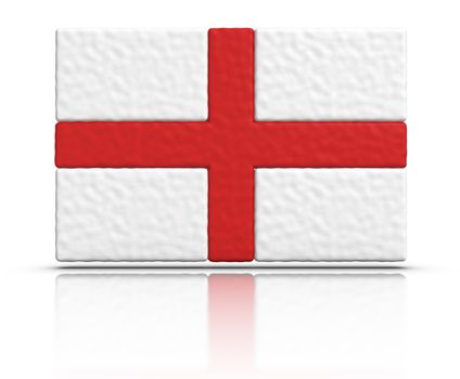 Flag of England made with plasticine material.