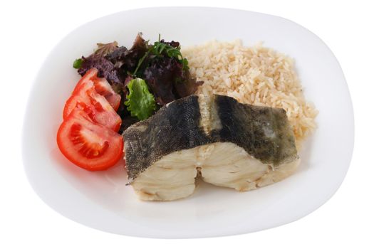 boiled codfish with rice