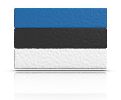 Flag of Estonia made with plasticine material.