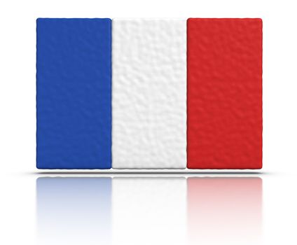 Flag of France made with plasticine material.