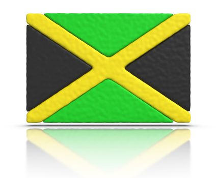 Flag of Jamaica made with plasticine material.