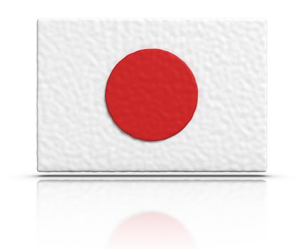 Flag of Japan made with plasticine material.