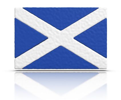 Flag of Scotland made with plasticine material.