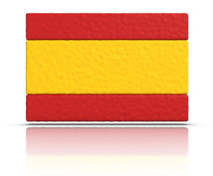 Flag of Spain made with plasticine material.