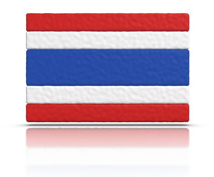 Flag of Thailand made with plasticine material.