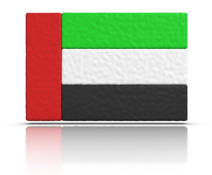 Flag of the United Arab Emirates made with plasticine material.