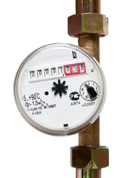 Water meter - it is isolated on a white background