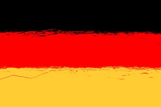 Germany flag grunge background with vivid colors.