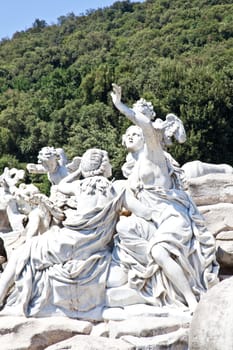 Famous Italian gardens of Reggia di Caserta, Italy.