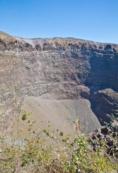 Detail of the Vesuvius crater, Naples, Italy