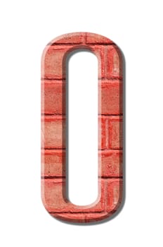 brick style Letter alphabet on White background