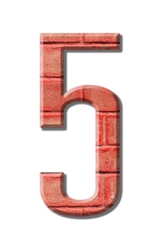 brick style Letter alphabet on White background