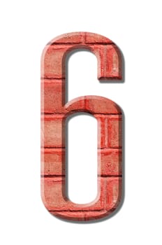 brick style Letter alphabet on White background