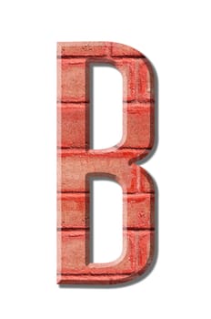 brick style Letter alphabet on White background