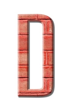 brick style Letter alphabet on White background