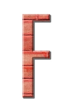 brick style Letter alphabet on White background