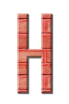 brick style Letter alphabet on White background