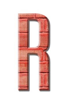 brick style Letter alphabet on White background
