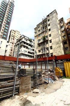 Construction site in Hong Kong