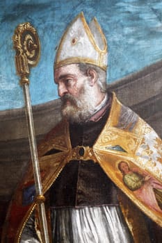ZAGREB, CROATIA - DECEMBER 12: Paolo Veronese: St. Nicholas, exhibited at the Great Masters renesnse in Croatia, opened December 12, 2011. in Zagreb, Croatia