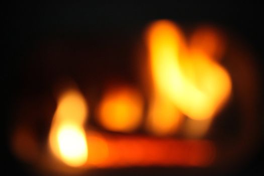 wood log in a fire place