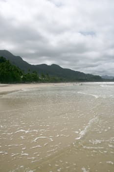 view of white sand beach koh chang island thailand