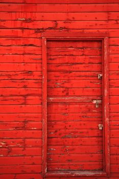 Red barn door