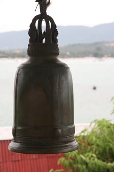buddhistic temple bell big buddha temple samui island thailand
