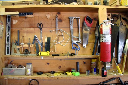 Tool bench of a cabinet maker