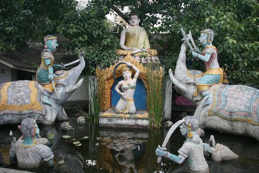 fountain of buddha koh samui island thailand