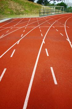 Abstract view of running track