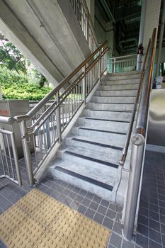 Stairs in train station