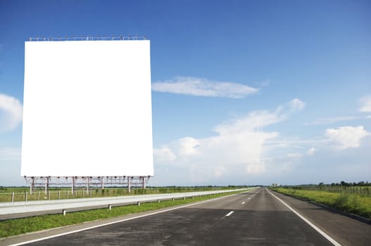an image manupulations of huge billboard on the road, for road safety concepts.