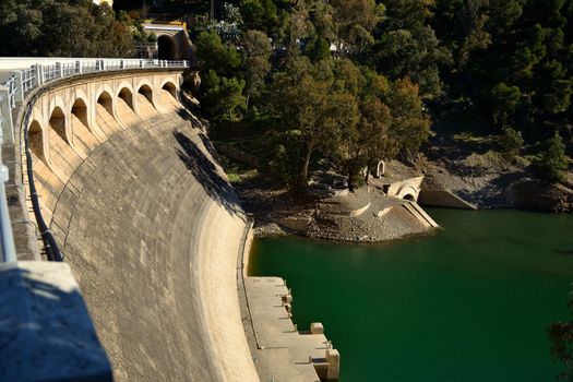 dam reservoir of drinking water for the city of Malaga