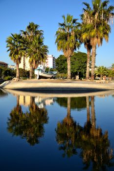 The island on the pond, the park west of Malaga