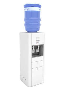 Water cooler on white background
