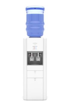 Office water cooler on white background