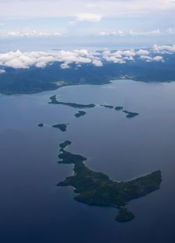 view from plane window Philippines
