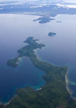 view from plane window Philippines