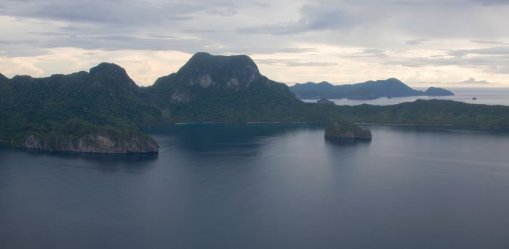 view from plane window Philippines