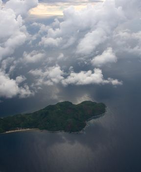 view from plane window Philippines